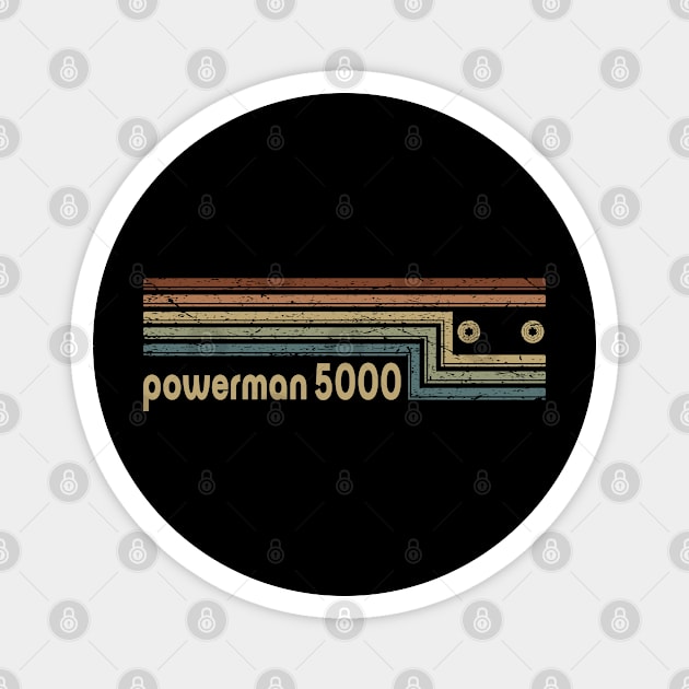 Powerman 5000 Cassette Stripes Magnet by casetifymask